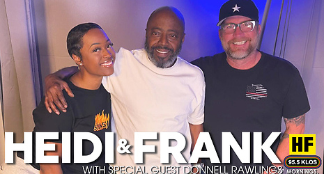 Heidi and Frank with guest Donnell Rawlings